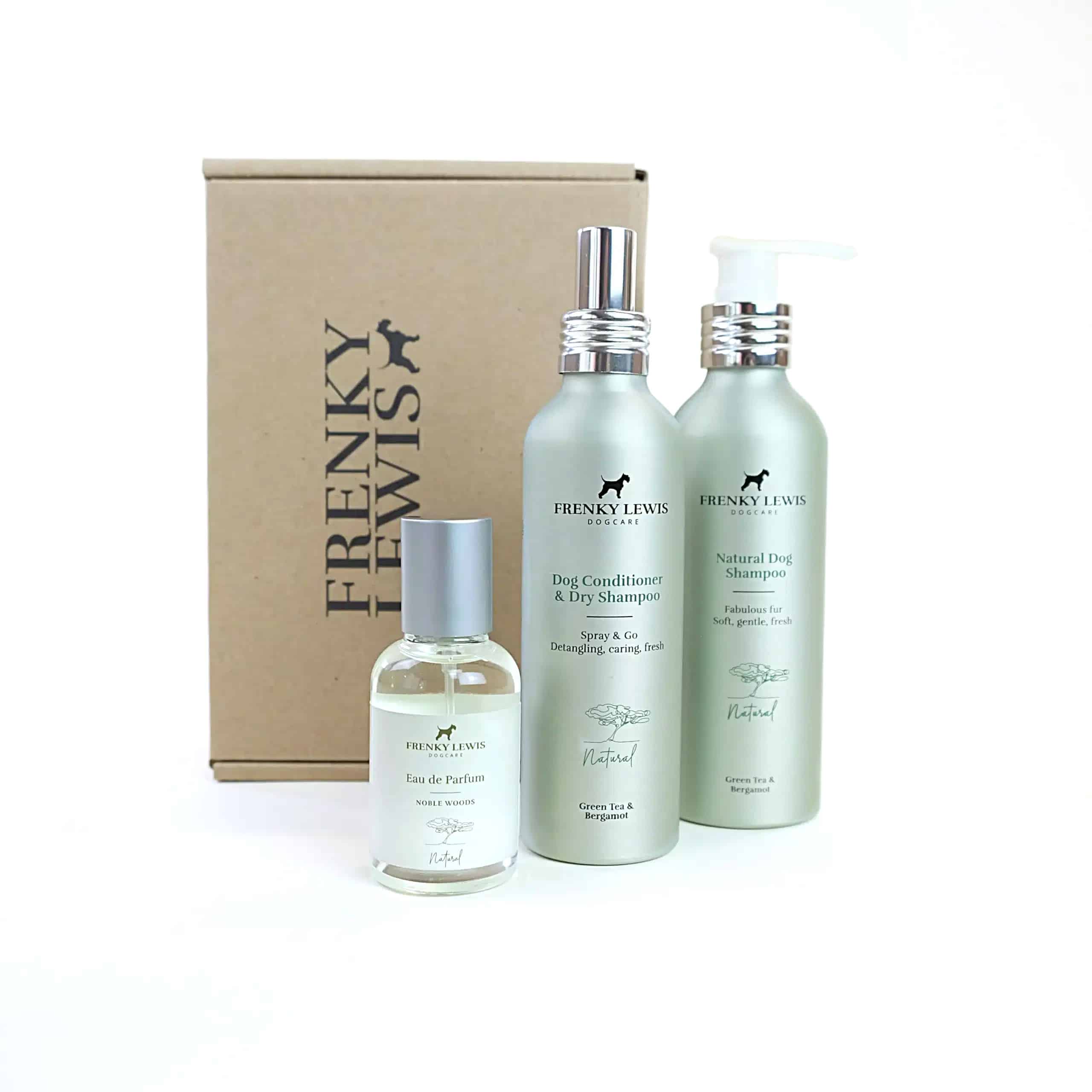 Shampoo + Trockenshampoo/Conditioner-Spray + Parfum - Grüner Tee & Bergamotte