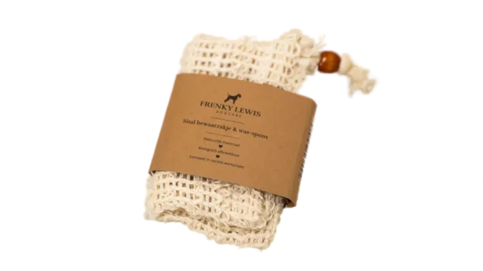 Sisal bewaarzakje & was-spons
