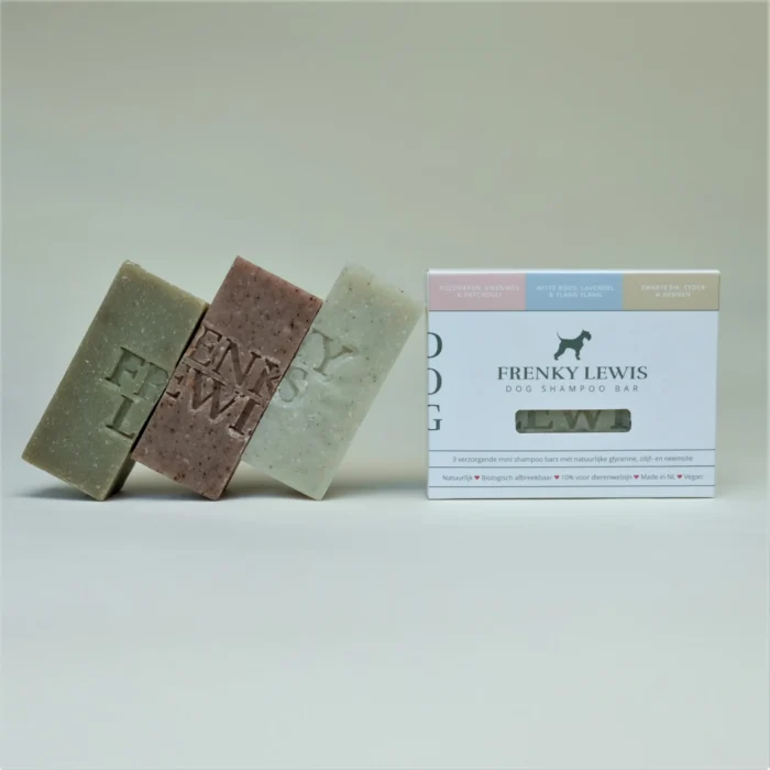 Natuurlijke dog Shampoo Bar- 3 mini’s in 3 geuren