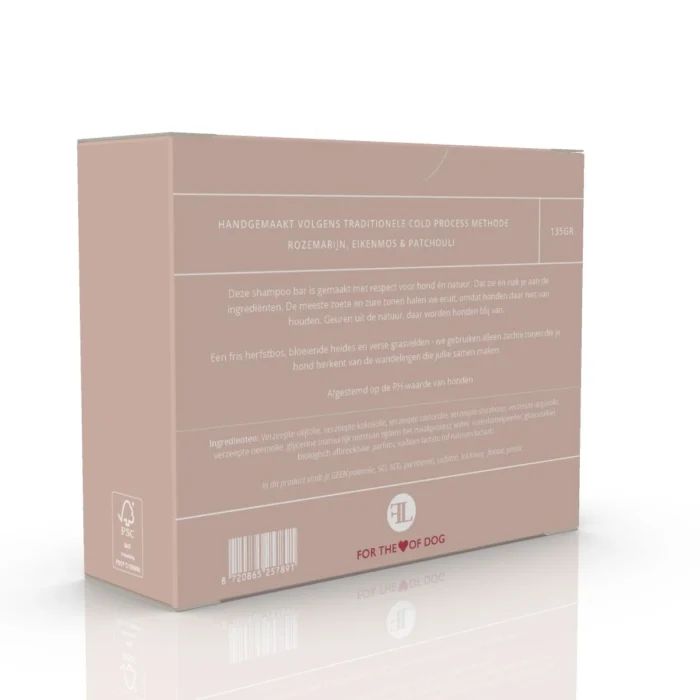 Natuurlijke dog Shampoo Bar - Rozemarijn, eikenmos & patchouly